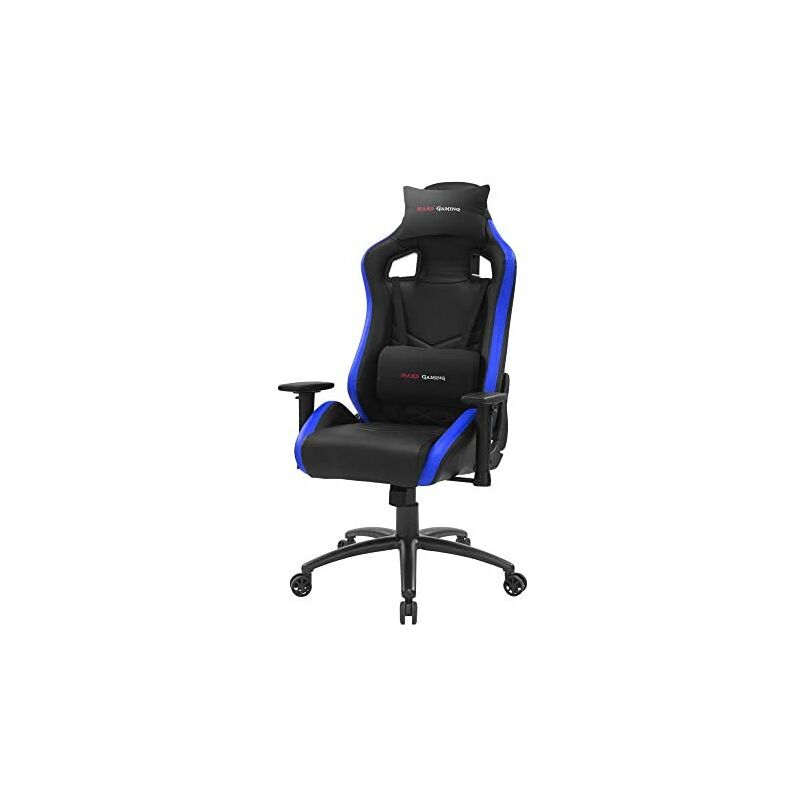 Mars gaming MGCXNEOBBL, Silla Gaming Premium AIR, PU, Cojines Removibles, Azul