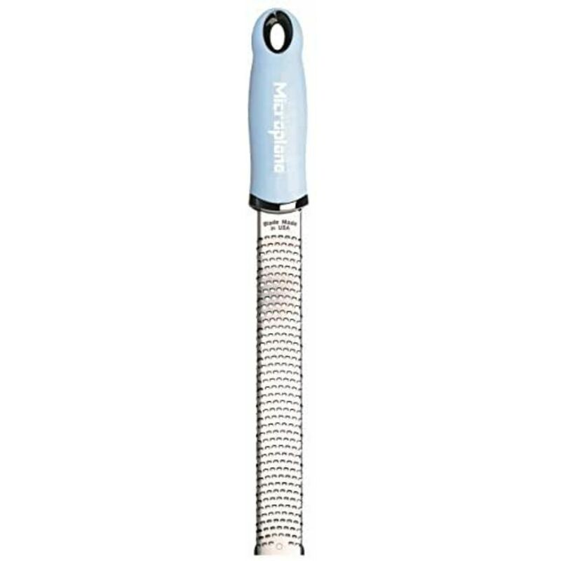 Rallador Microplane Zester premium classic 46202 de acero inoxidable color azul bebé 325 35 3