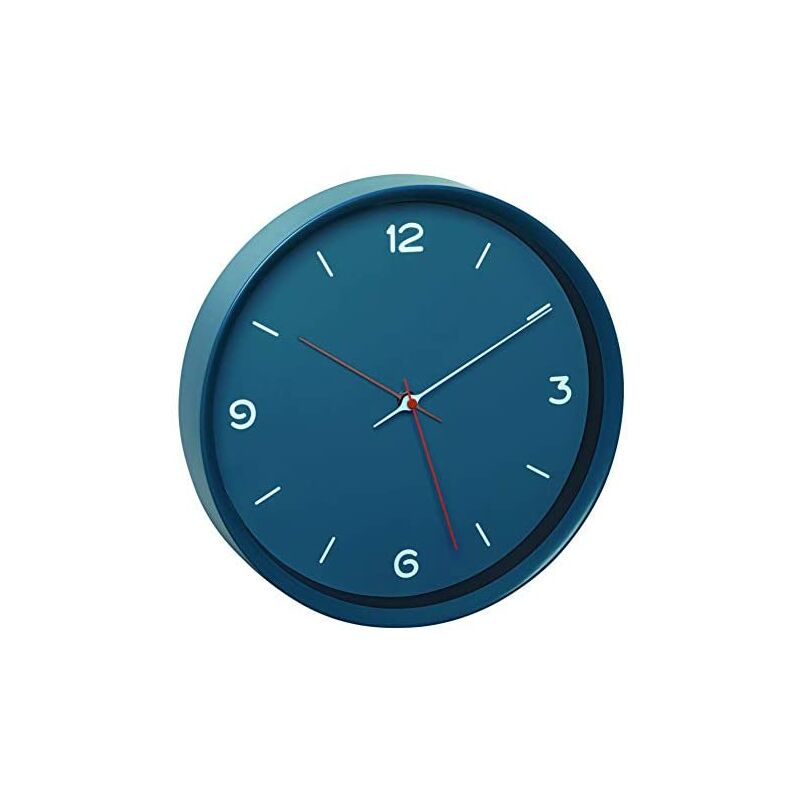 Tfa Dostmann 60.3056.06 reloj de pared analógico movimiento barrido silencioso cuarzo cubierta cristal azul 309 50