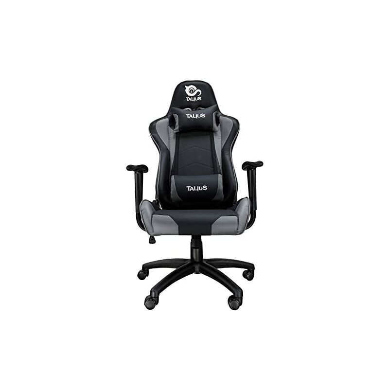 Nueva Silla Gaming Talius Gecko V2 - Silla Gaming Profesional de Color Gris, Ergonómica, basculante, Espuma Alta Densidad, Base y Ruedas Nylon, Gas Clase 4. Ideal para Juegos, Oficina, Escritorio.