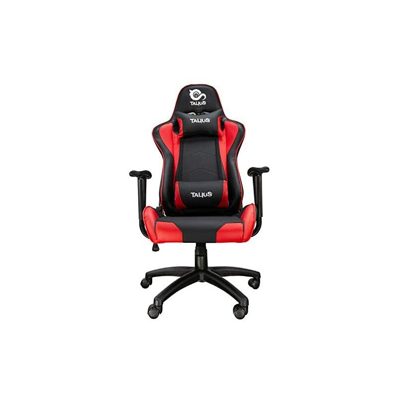 Nueva Silla Gaming Talius Gecko V2 - Gaming Profesional de Color Rojo y Negro, Ergonómica, basculante, Espuma Alta Densidad, Base y Ruedas Nylon, Gas Clase 4. Ideal para Juegos, Oficina, Escritorio.