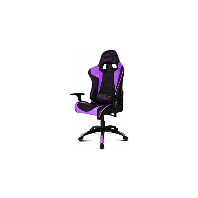 Drift DR300BP - Silla Gaming Profesional, (Polipiel Alta Calidad, Ergonómica), Color Negro/Morado