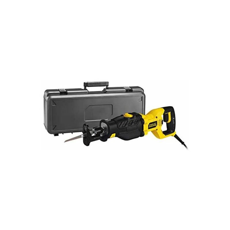 STANLEY FATMAX FME365K-QS - Sierra de sable eléctrica 1.050W, longitud carrera 28mm, incluye maletín