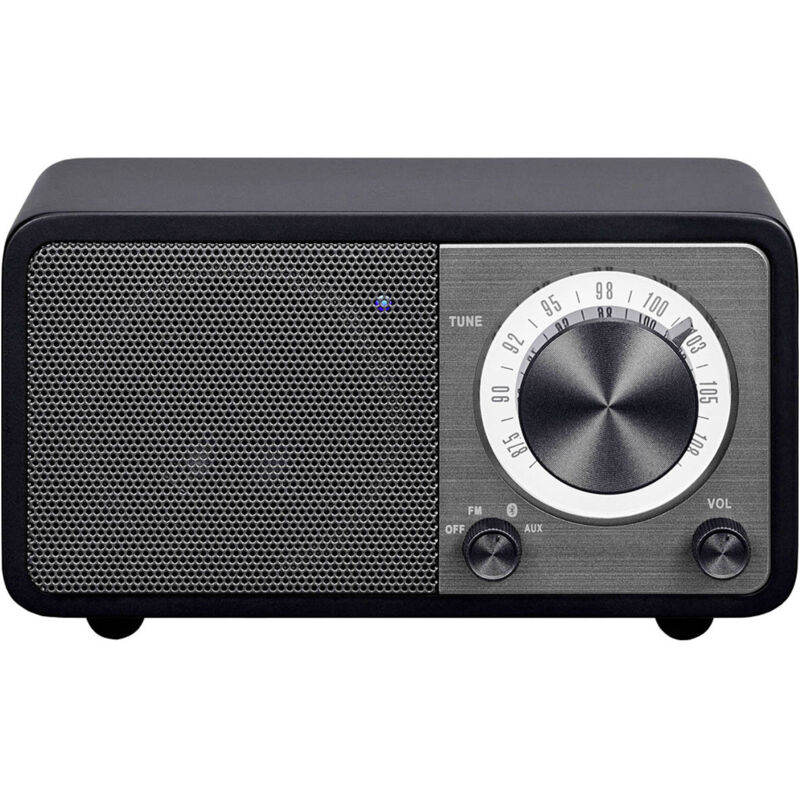 Sangean wr-7 negro mate radio analógica sobremesa fm bluetooth batería li-ion recargable