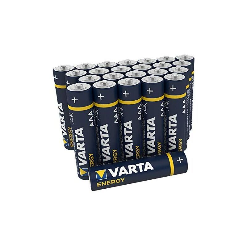 Varta Energy Pack 24 pilas alcalinas aaa micro lr03 mignon 1.5 paquete de alkaline unidades alcalina – made germany adecuado para radios y relojes 4103229224 1x24 3