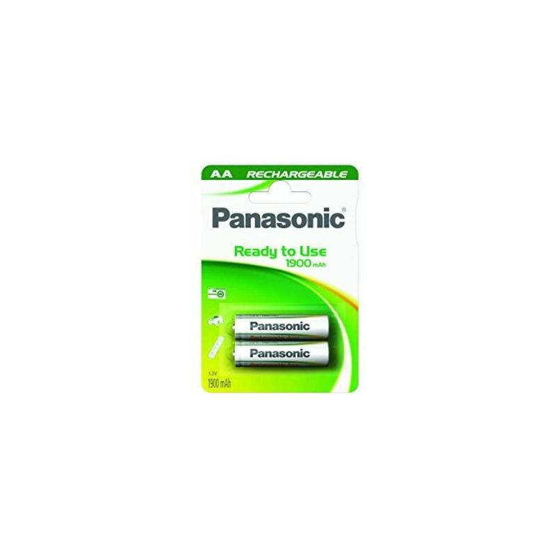 Wentronic AA 2.05Ah NiMH 2-BL EVOLTA Panasonic - Batería/Pila recargable (Níquel metal hidruro, 1900 mAh, 1.2 V, 50.5 mm, 14.5 mm, 29 g) Color blanco