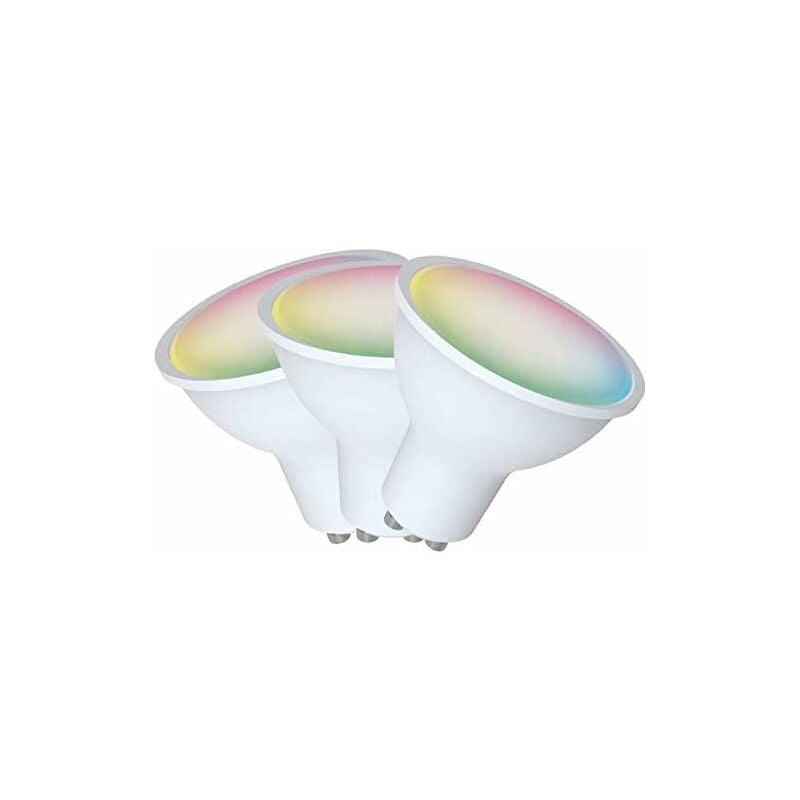 Bombilla led denver shl-450 rgb wifi gu10 spot(pack 3 unidades)