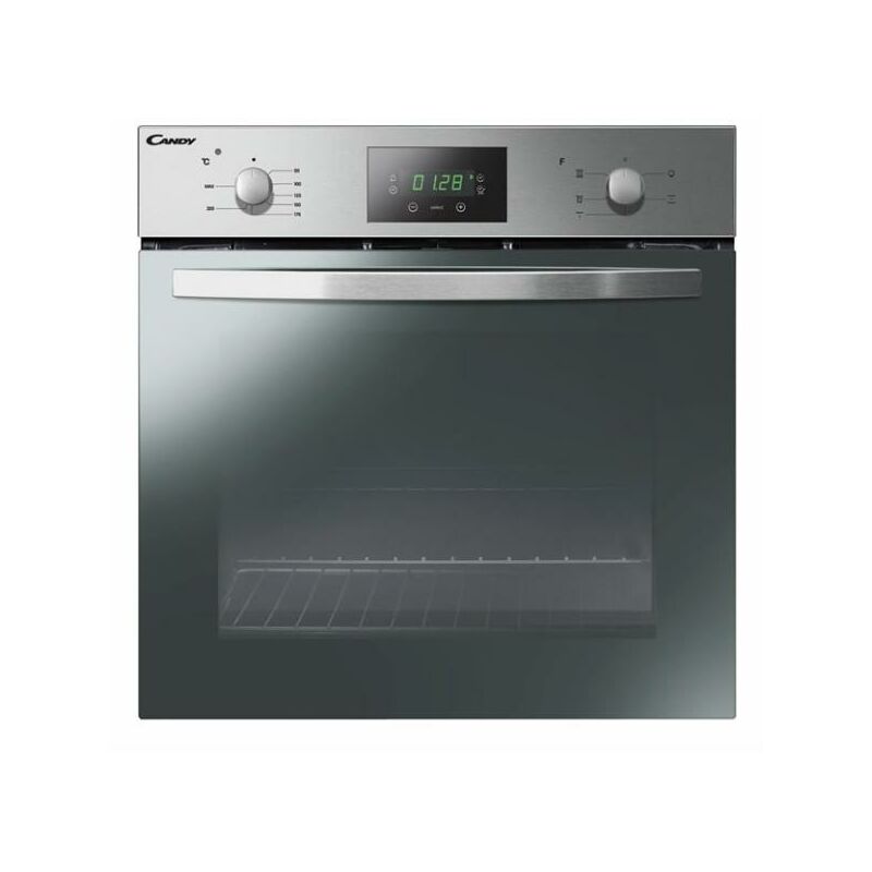 Candy Smart FCS 605 X/E, Horno Multifunción, 65L, Ventilador Enfriamiento, Cuba para Limpieza por Agua, 5 Funciones, Display táctil y Mandos, Doble Cristal Desmontable, Clase A, Puerta Efecto Espejo