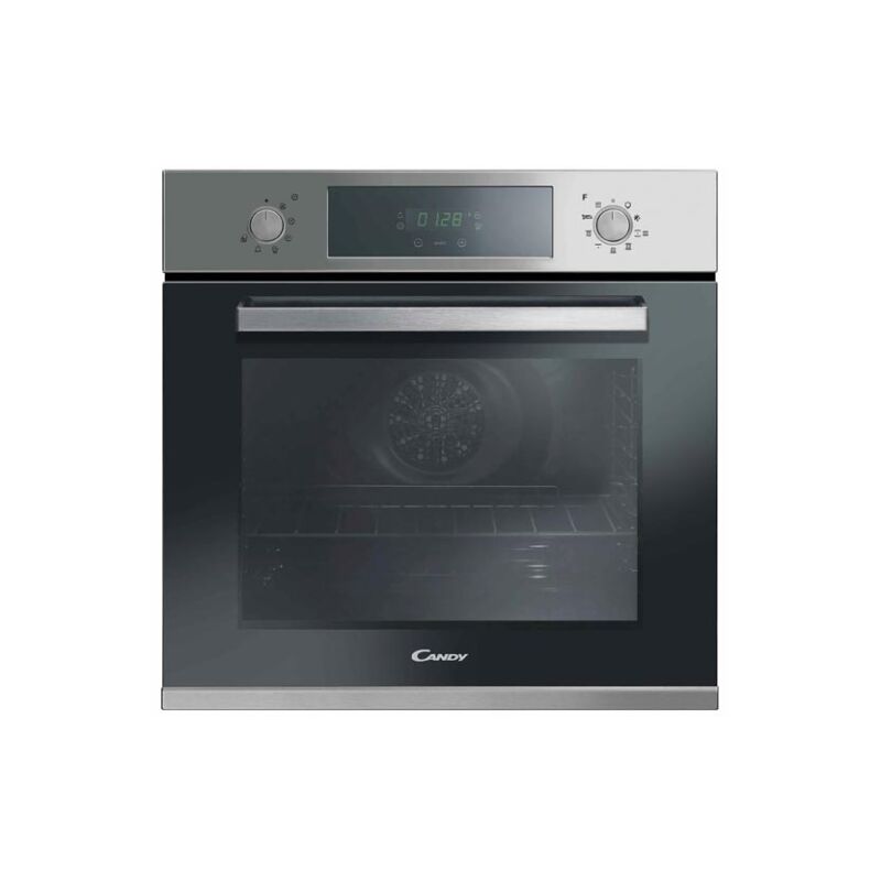 Candy FCP626XL/E, Horno Pirolítico, 70L, Ventilador Enfriamiento, Limpieza Pirolítica y Aqualítica, 9 Funciones, Temporizador, Display táctil y Mandos Push&Pull, 3 Cristales, Clase A, Inox y Negro