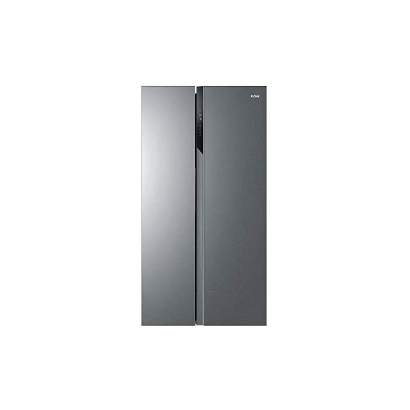 Haier SBS 90 Series 3 HSR3918ENPG - Frigorífico Side by Side, Americano, Apertura 90 grados, Tecnología Antibacterias, Motor Inverter, Ancho 90cm, Capacidad XXL 528L, Total No Frost, Clase E, Inox