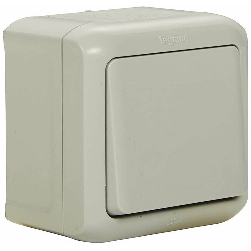 Famatel Enchufe para estancias con humedad estanco (x 2, Horizontal,  Montaje en la pared, IP55, Gris)