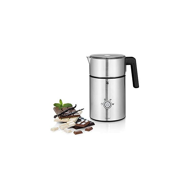 WMF Espumador Lono Milk&Choc, 650 W, con 4 funciones, acero inoxibale mate Cromargan, apto para lavavajillas, para capuccino, latte macchiato, frappé y chocolate caliente, apagado automático