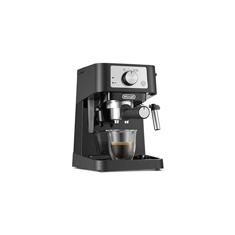 De'Longhi Stilosa Premium EC260.BK - Cafetera de bomba con 15 bares de presión, 1100 W, 1L, color negro y plata