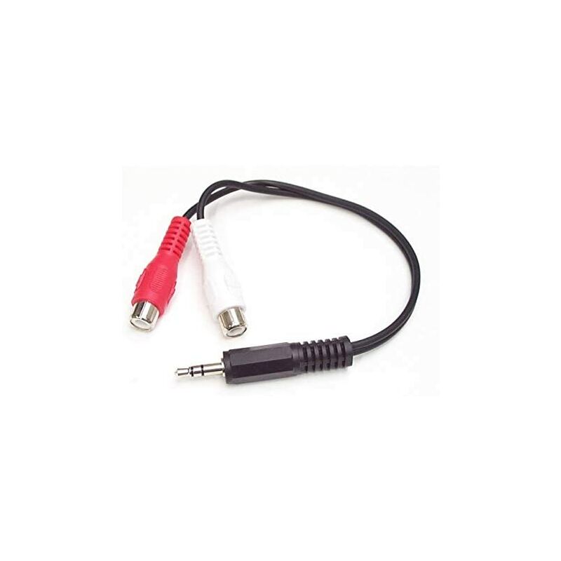 Cable Startech.com Mumfrca de audio 35mm 2x rca jack 3.5 estereo macho doble hembra 15cm 3.5mm 15 adaptador 35 convertidor conversor clavija minijack 6