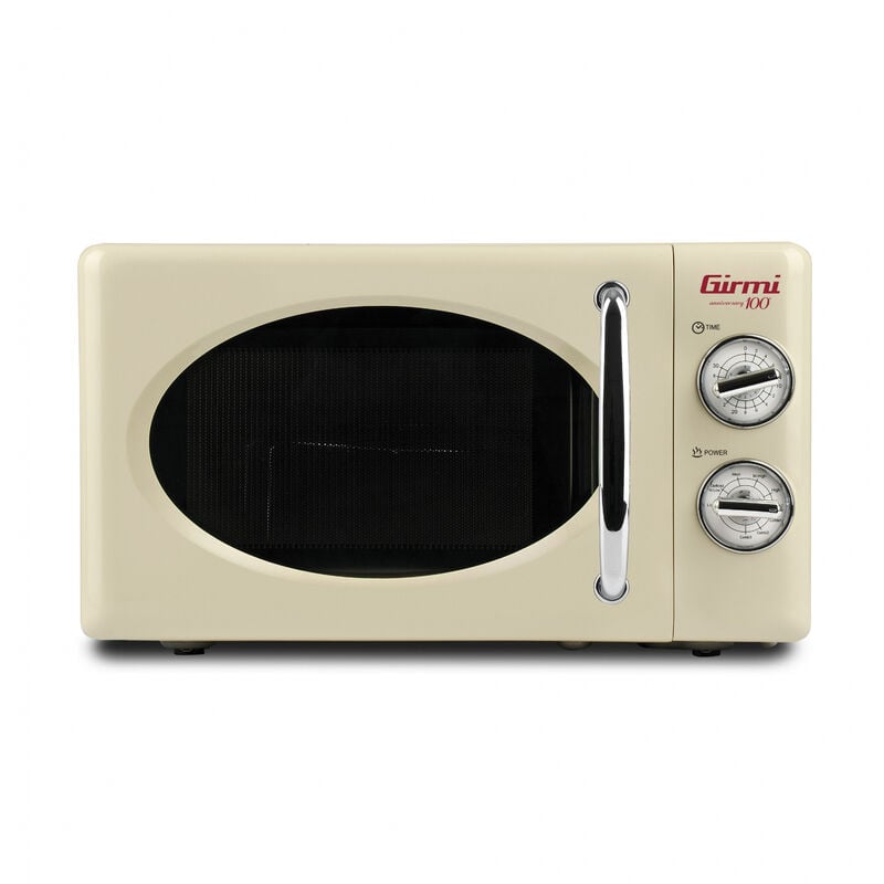 Girmi FM2105 - Horno microondas combinado, diseño vintage, 20 l, 700 + 800 W, color crema