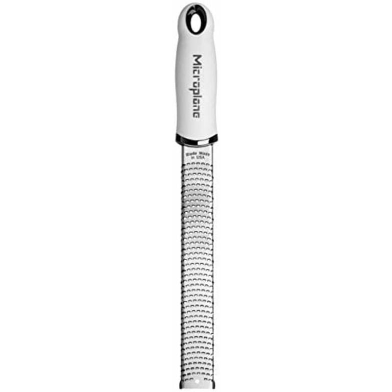 Microplane Zester Rallador, Acero Inoxidable, Blanco, 32.50x3.5x2.56 cm