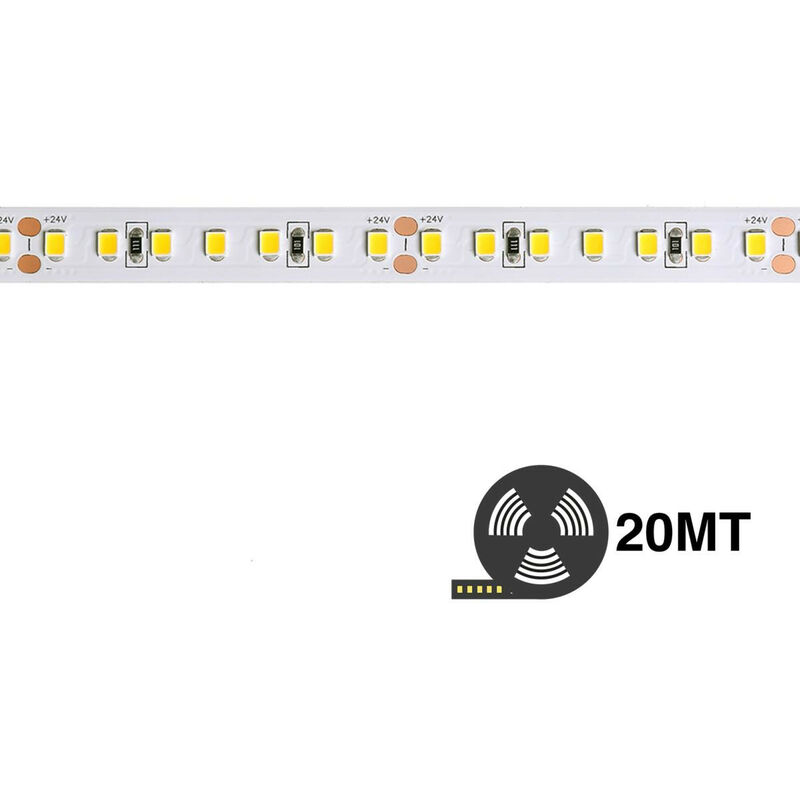 Tira LED 14,4W 24V - 5 metros luz neutra 4000K IP20 interior