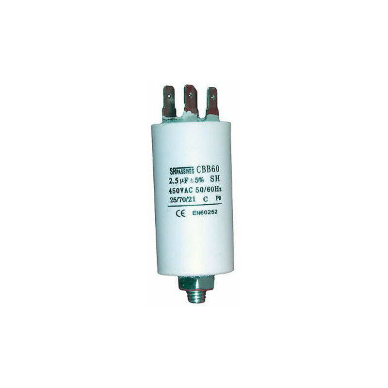 Condensador de arranque motor monofasico 8uF 450v ±5% 3000h polipropileno  CBB60