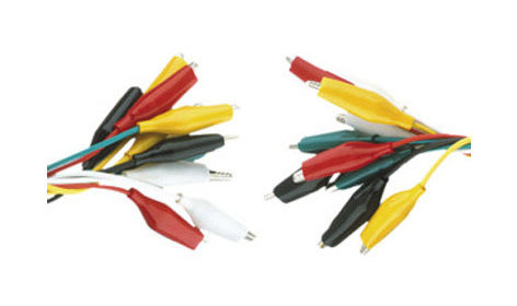 Dh Conjunto 20 pinzas cocodrilo cable 300mm de colores surtidos 38.016 8430552095261