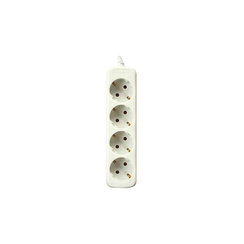 Silver Electronics 9624 base con 4 salidas sin interruptor blanco enchufes15 metros multiple schuko 15m ip44