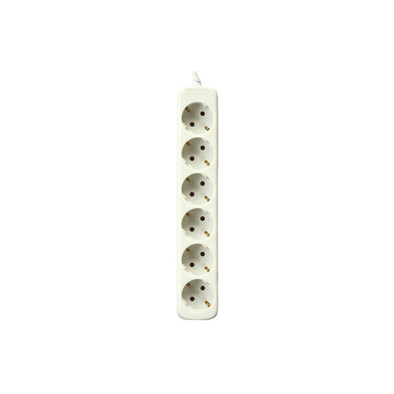 Silver Electronics 9626 regleta 4 tomas sin interruptor blanco 6 enchufes 15 metros base 15m ip44