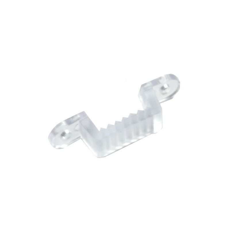 Clips Pvc Para tira led 50mts 5 unidades silver electronics