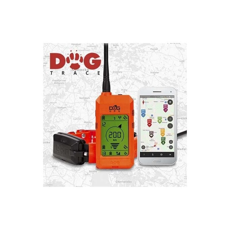 Collar localizador GPS Para Perros Dogtrace X30T color Naranja