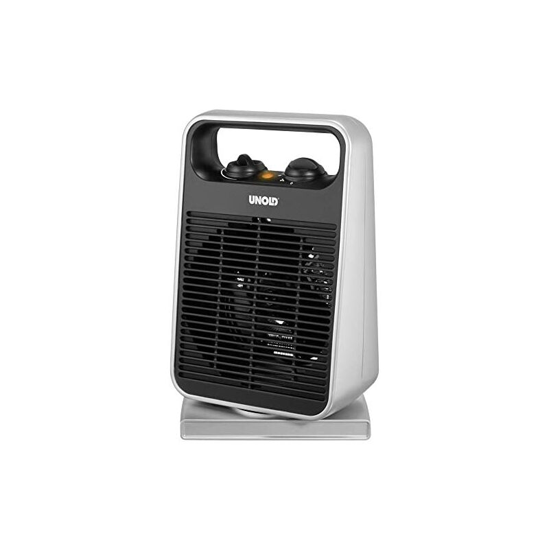 Unold 86116 calentador de ambiente - Calefactor (230V, 50 Hz, 19,5 cm, 12,6 cm, 32,6 cm) Negro, Plata