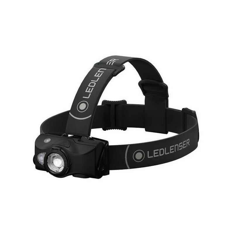 Ledlenser Linterna frontal LED para exteriores MH8, negro, recargable con batería, 600 lúmenes, enfocable, duración lumínica de hasta 60h, luz roja/verde/azul, con 2 pilas AA, bloqueo de transporte