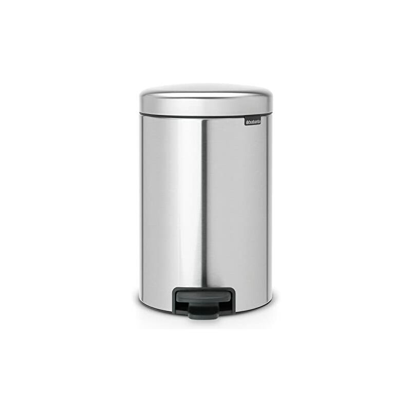 Brabantia Newicon-Cubo de Basura con Pedal, 12 l, Color Fpp Inoxidable, Acero Mate Anti-Huellas