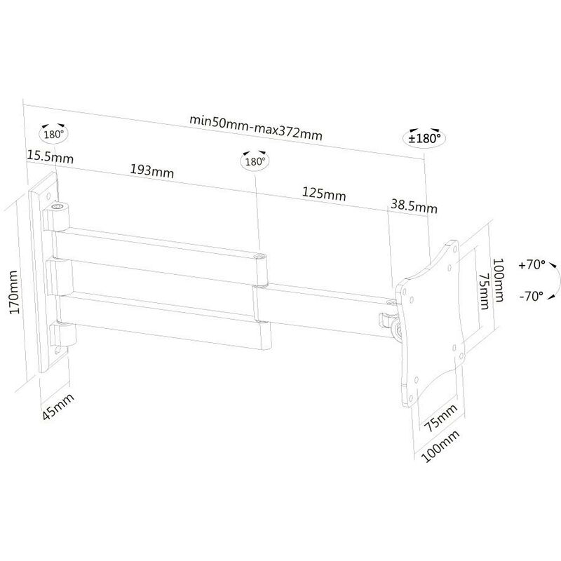 NewStar Soporte de Pared para TV FPMA-W830BLACK 10-27 12KG