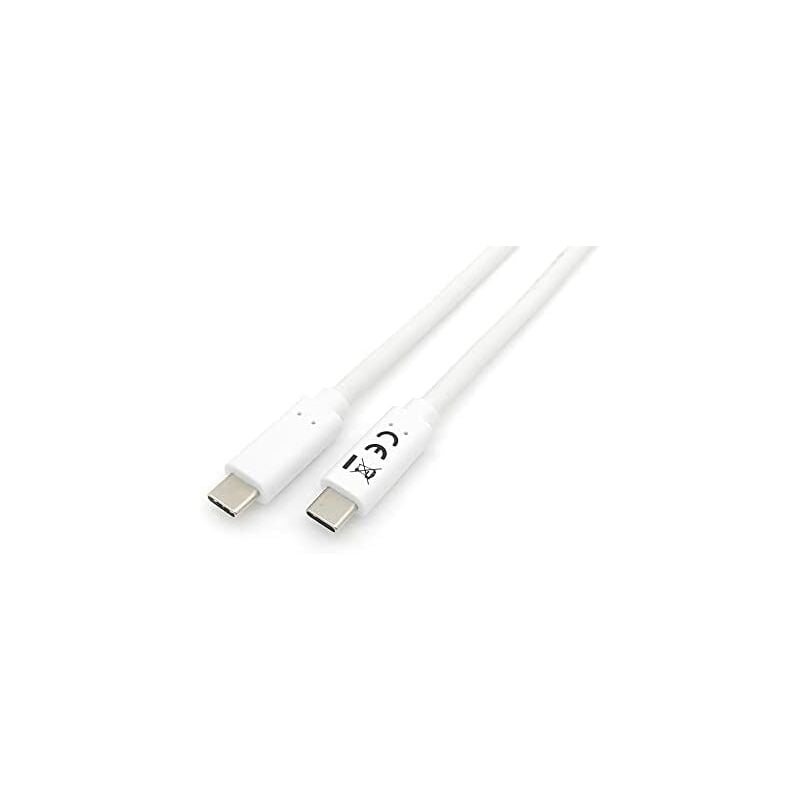 Cable usb-c macho usb-c macho usb 3.2 2m transferencia 5g 3a (60w) color blanco