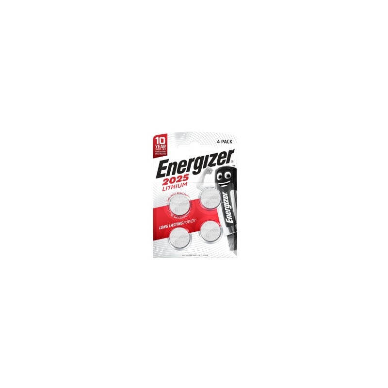 Energizer - Pack de 4 pilas especiales CR2025, una pila para una necesidad, sin mercurio añadido y potencia para dispositivos pequeños