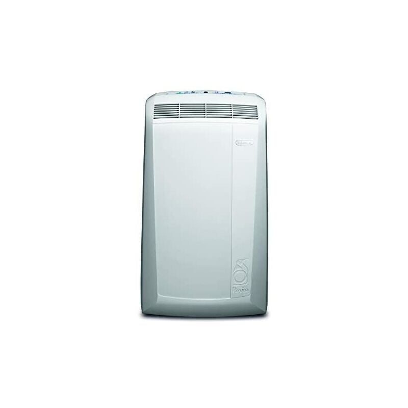 De'Longhi Pac N90 Eco Silent Aire Acondicionado Portátil, Capacidad de Refrigeración 9800 BTU, Ventilador y Deshumidificador, Control Remoto, Fácil Transporte, Blanco