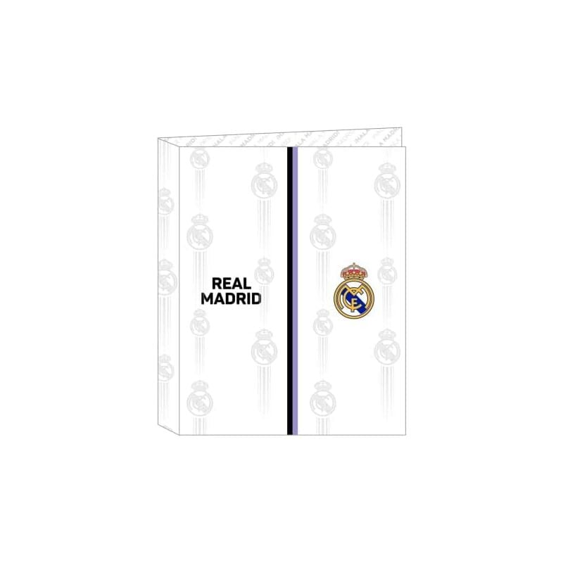 Safta carpeta de anillas mixtas 4x25mm folio real madrid 1ª equip. 22/23