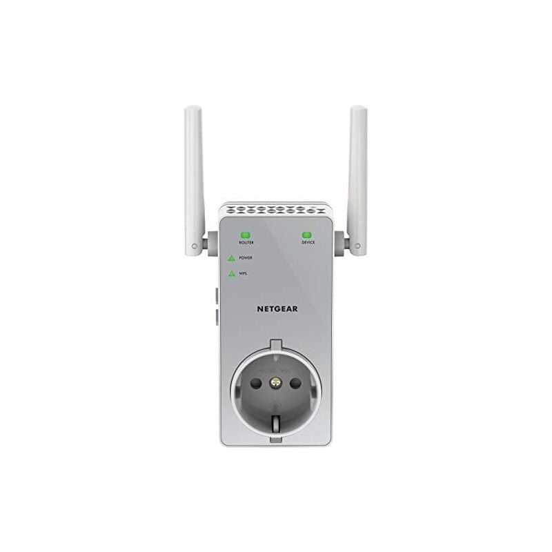 Netgear ex3800-100pes 1pt n600 wifi extender plus outlet