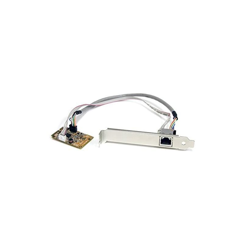 Startech.com adaptador tarjeta de red nic mini pci express pci-e pcie 1 puerto gigabit ethernet - 1x rj45 hembra,2 años