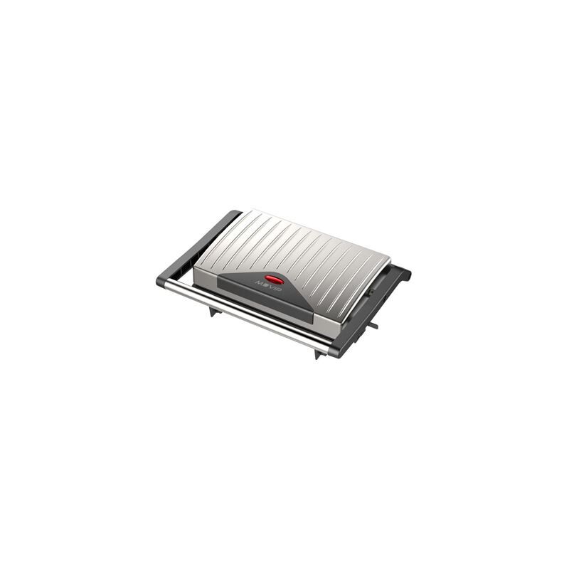 Muvip sandwichera grill inox 750w - placa superior basculante - presion uniforme - asa tacto frio