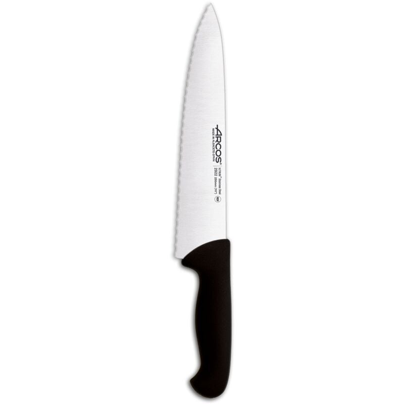 Cuchillo carnicero para la industria de Arcos con mango ergonómico. color  Rojo