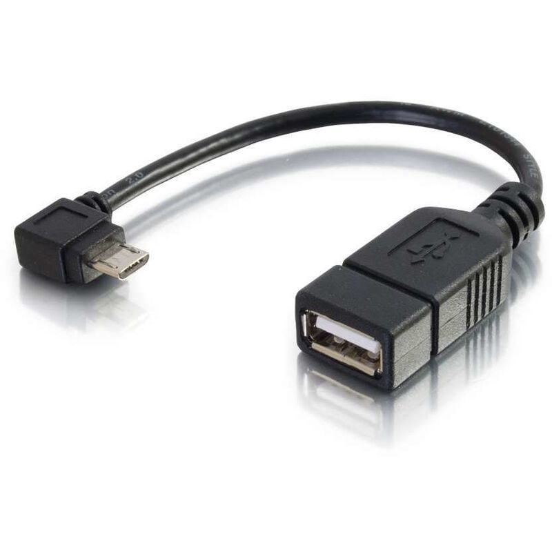 Cable adaptador USB hembra a jack 3.5mm AUX macho 0.20 M Negro