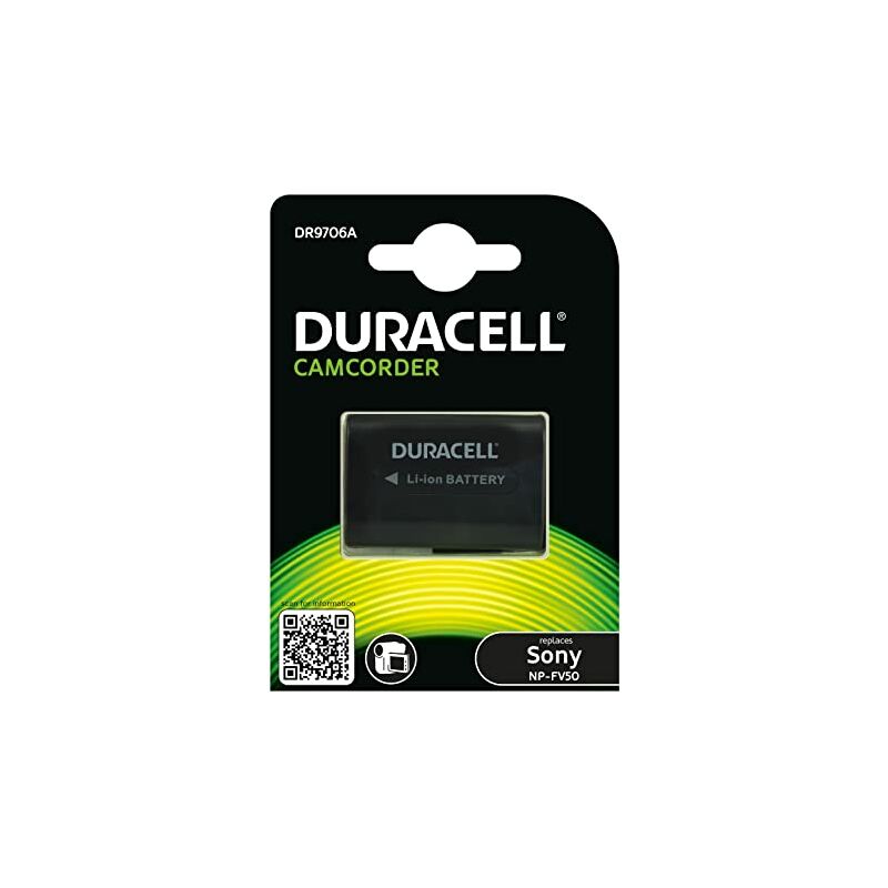 Duracell DR9706A - Batería de videocámara 7.4 V, 650 mAh (reemplaza batería Original de Sony NP-FV50)