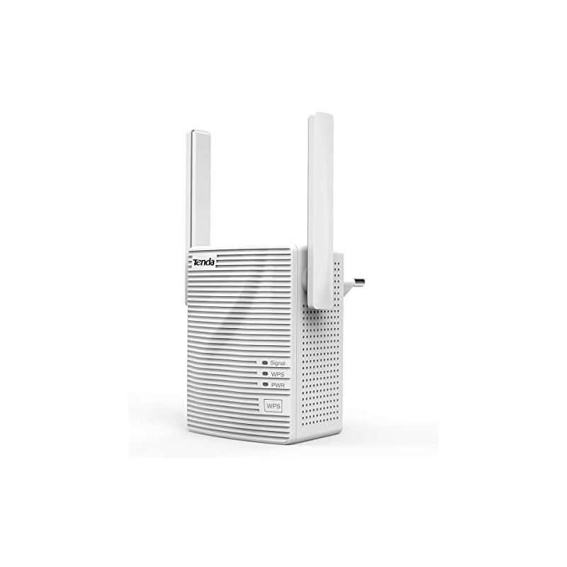 Tenda A18 Repetidor WiFi AC1200, doble banda 5 GHz y 2.4 Ghz, amplificador y extensor, modo de punto de acceso, puerto LAN Ethernet, antenas externas 2 dBi, WPS botón, señal LED, fácil configuración