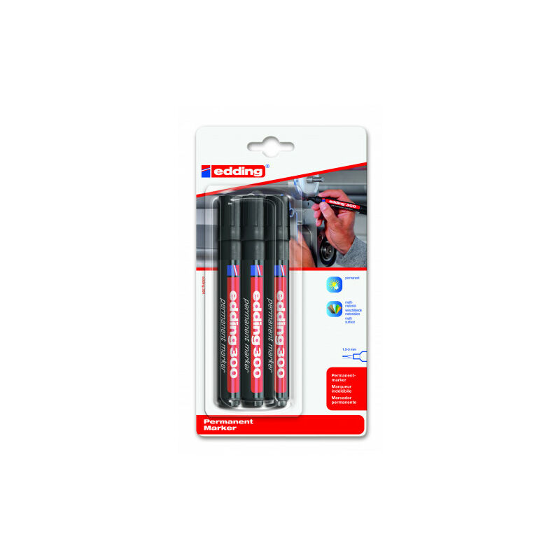 Compra Rotulador edding marcador permanente 300 rojo punta redonda 1,5-3 mm