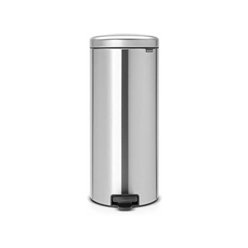 Brabantia Cubo de Basura con Pedal, Inoxidable, Acero Mate, 30 l