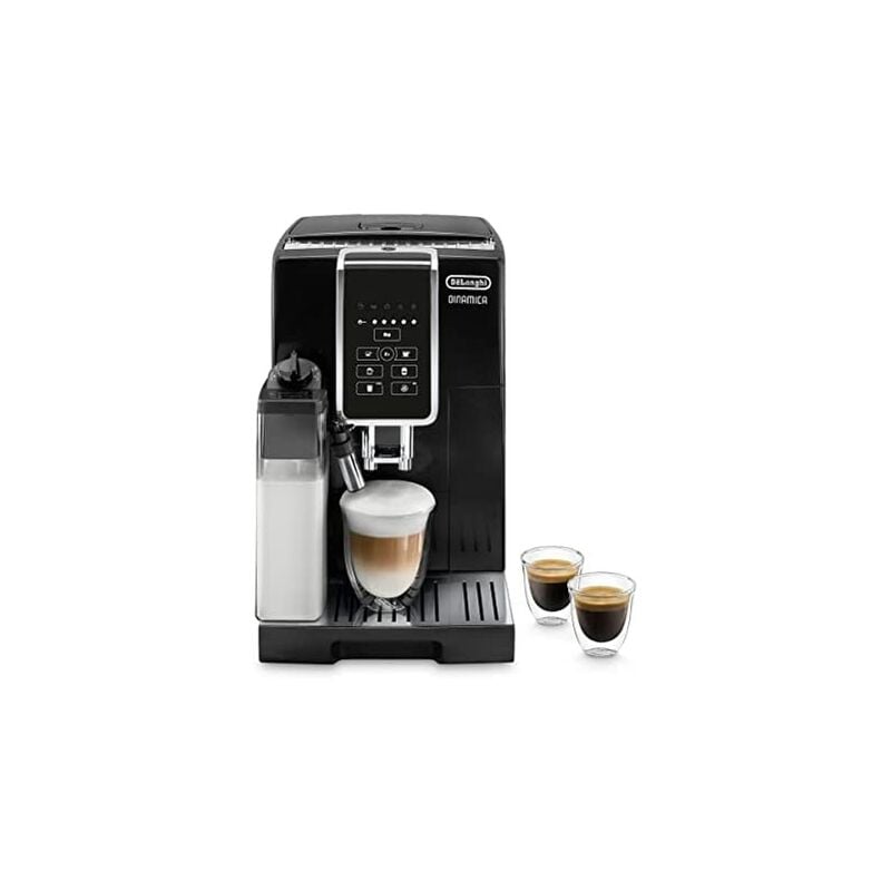 De'Longhi Dinamica ECAM350.50.B Cafetera Superautomática Café y Cappuccino con Sistema de Leche LatteCrema, 9 Bebidas, Molinillo Integrado, Panel de Control Soft Touch