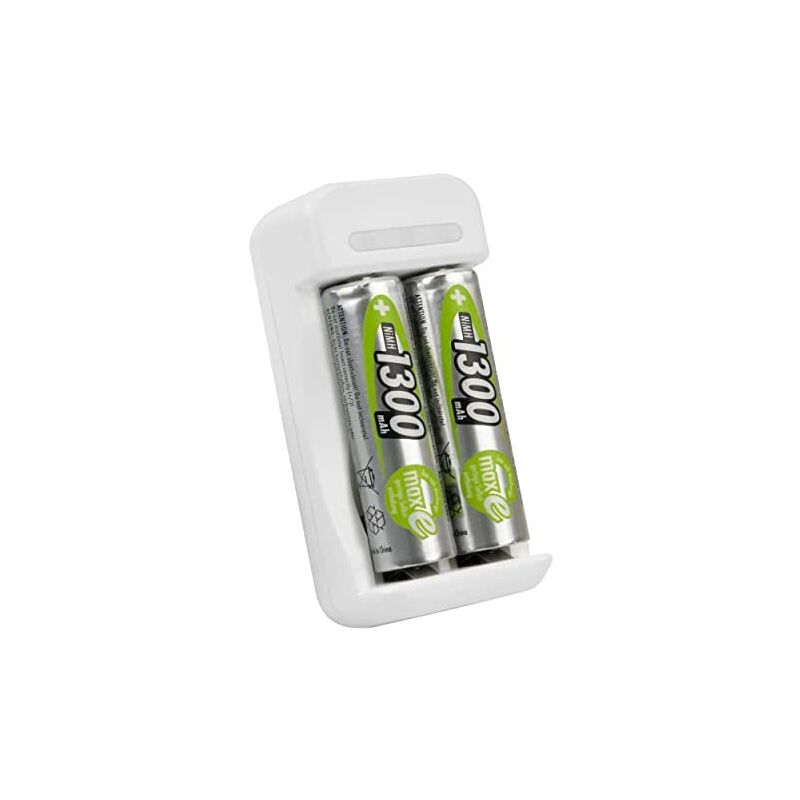 Energizer - Cargador de batería recargable AA y AAA, incluye 4 pilas  recargables AA NiMH de 1300 mAh con funda de batería
