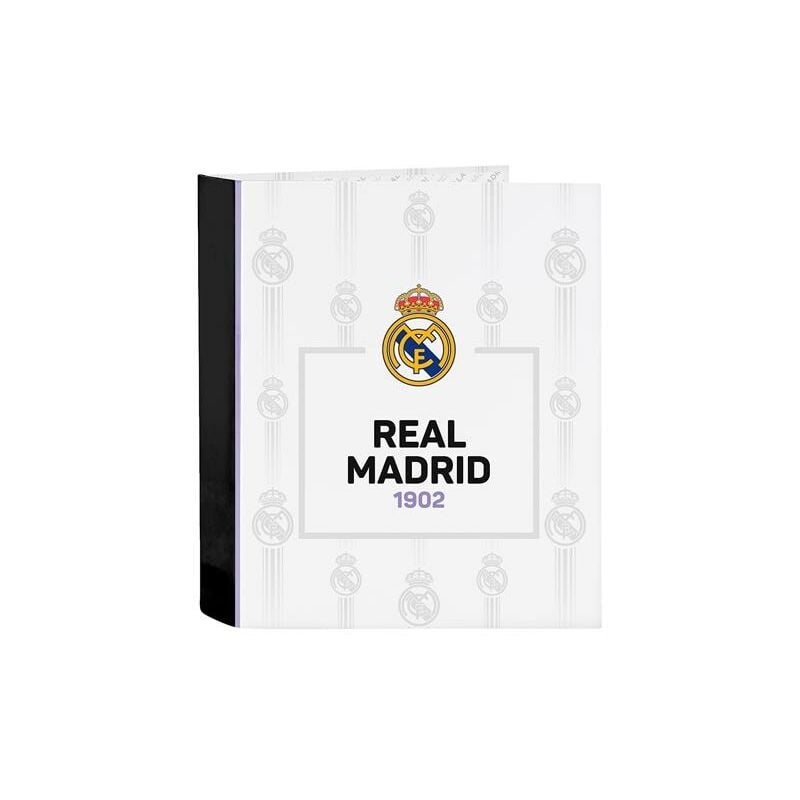 Safta carpeta de anillas 4x35mm folio lomo ancho real madrid 1ª equip. 22/23