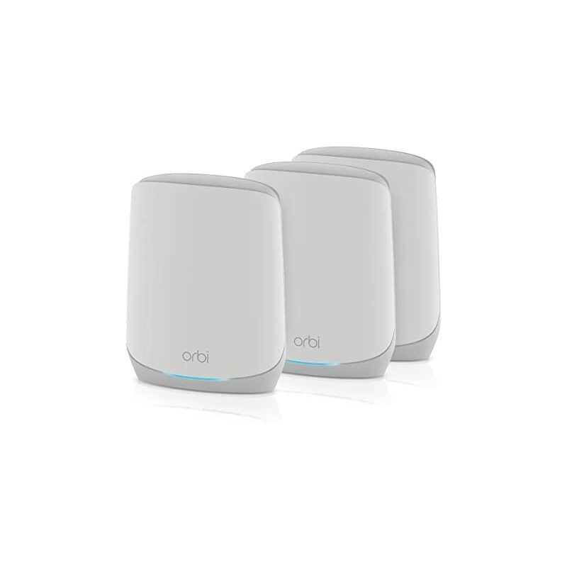 Netgear Orbi Mesh WiFi 6 RBK763S - Tribanda AX5400, router con 2 satélites, cobertura de hasta 525 m² y 75 dispositivos, velocidad de hasta 5,4 Gbps