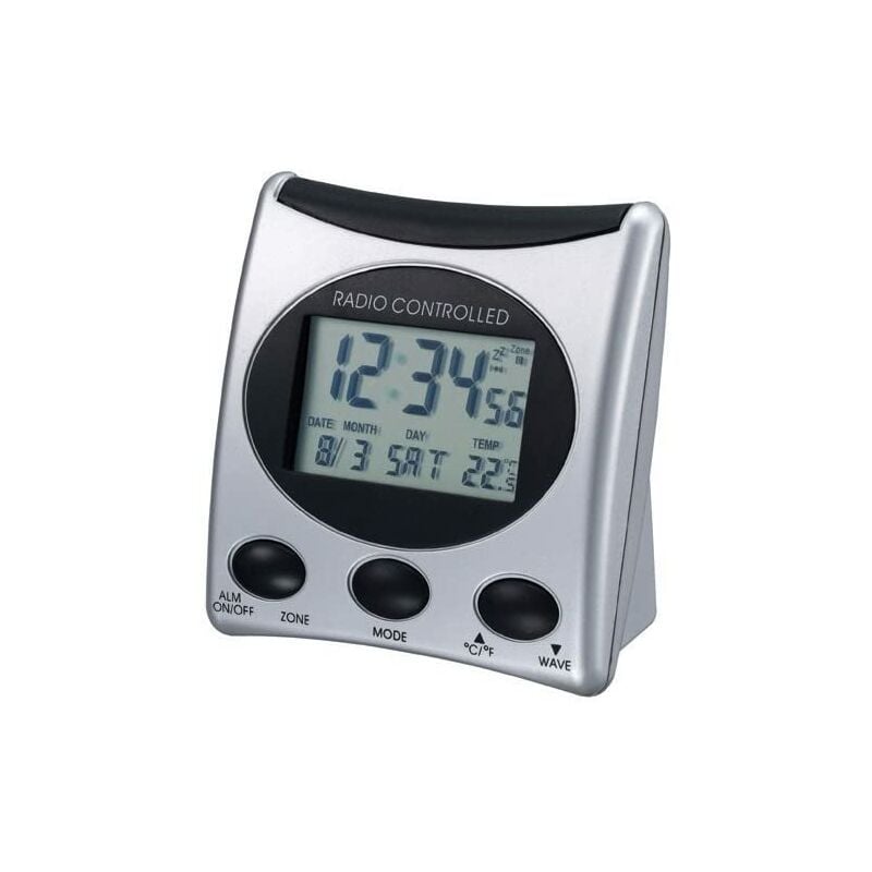 Proficell Technoline WT 221-T Reloj Digital, Plata/Negro