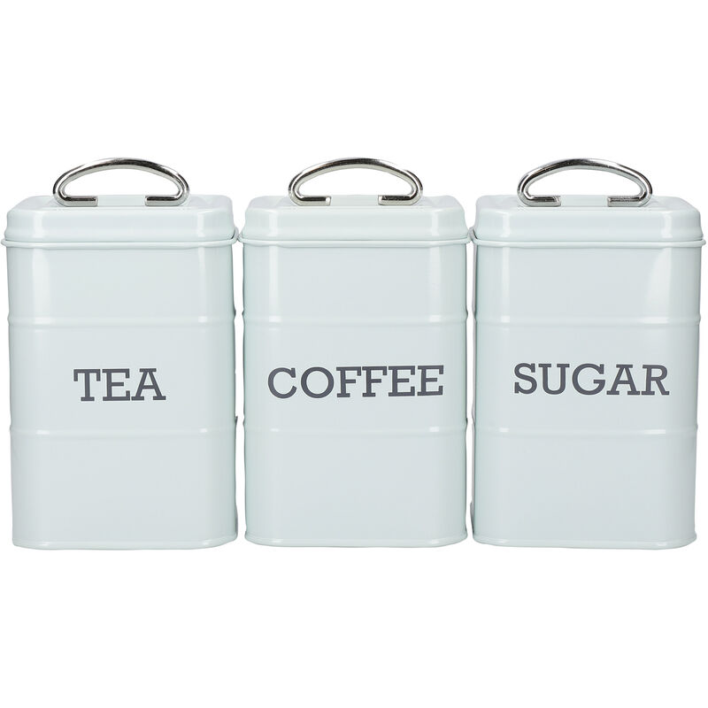 3 piezas metal hermético cocina bote café té azúcar alimentos